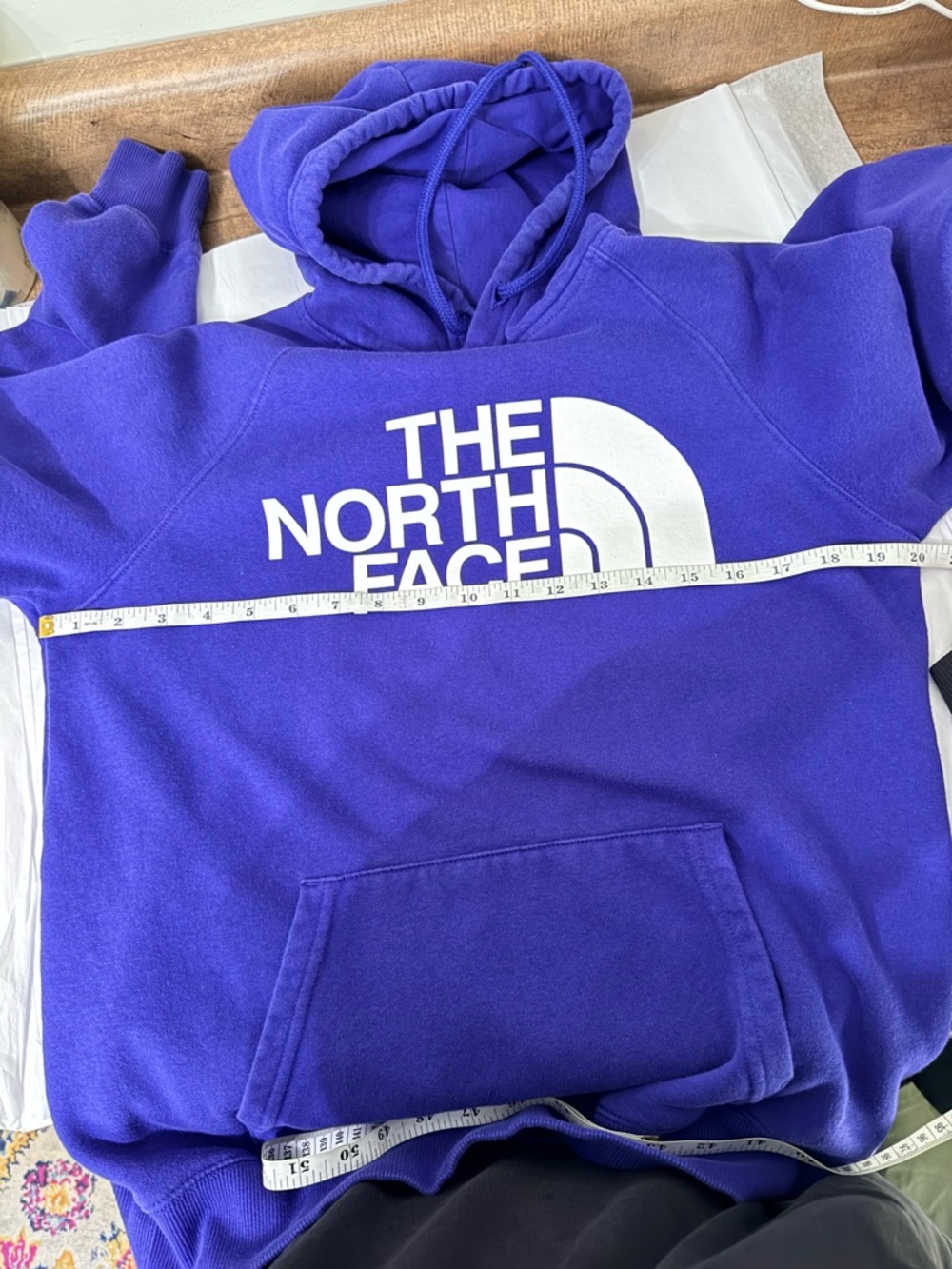 The North Face Purple Half Dome Logo Pullover Hoodie Womens Small Fleece TNF - Picture 5 of 6